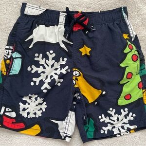 Vilebrequin Colorful Penguin and Snowflake Boys Swim Shorts
